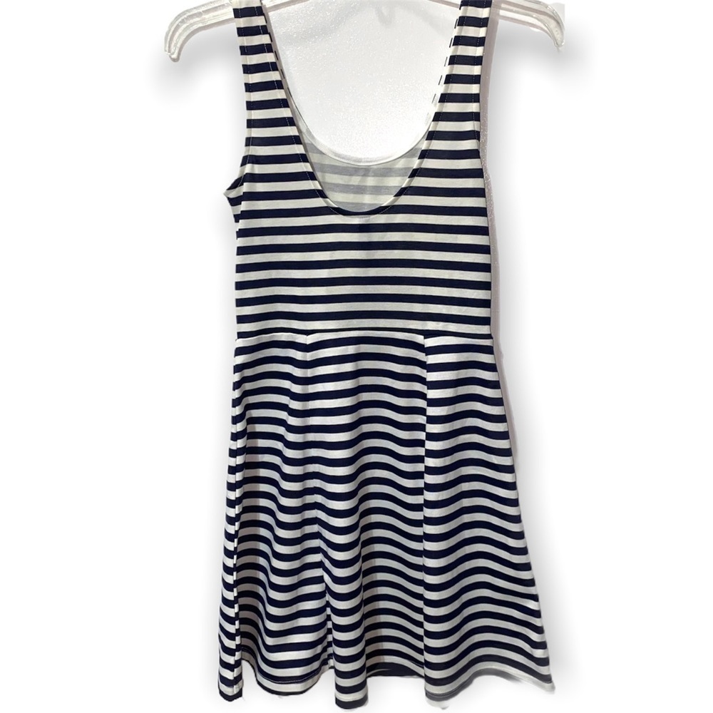 Divided by H&M Mini Dress Navy Blue and White Stripes Size 4 - Picture 3 of 4